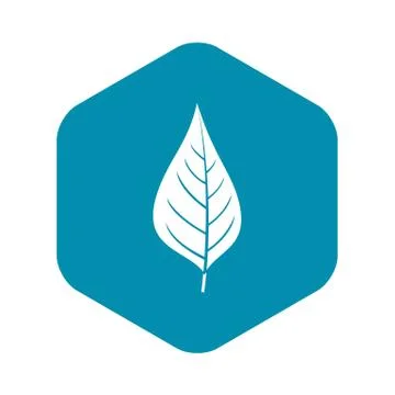 Apple tree leaf icon, simple style Illustrazione stock