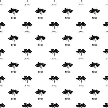 Apple tree pattern seamless vector Illustrazione stock