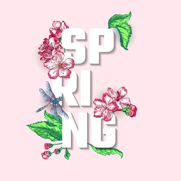 Apple tree sketch Design Stock Illustration