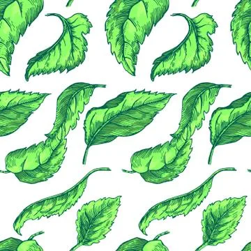 Apple tree sketch Pattern  Stock Illustration