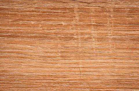Apple tree, slightly reddish wood with a rich pattern in a stripe close-up. Stock Photos