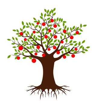 Apple tree vecor Stock Illustration