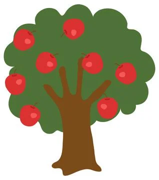 Apple tree vector illustration Stock Illustration