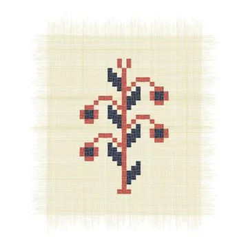 The Apple Trees Tatreez Illustrazione stock