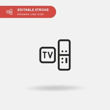 Apple Tv Simple vector icon. Illustration symbol design template for web mobi Illustrazione stock