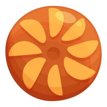 Apple upside-down cake icon cartoon vector. Pineapple restaurant Stock Illustration