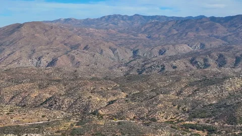 Apple Valley CA Rugged San Bernardino Landscape Aerial Drone Stock Footage 255757091