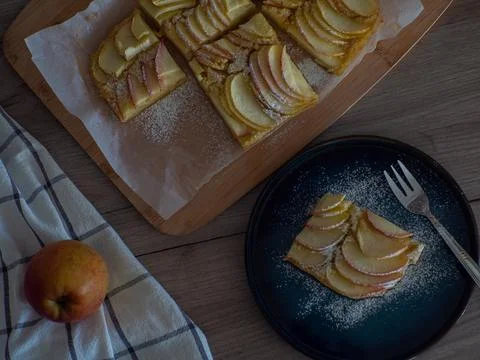 Apple vanilla squares Stock Photos