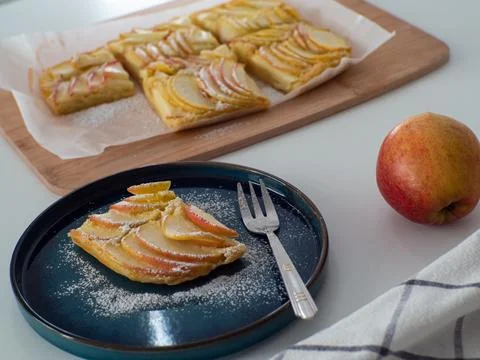 Apple vanilla squares Stock Photos