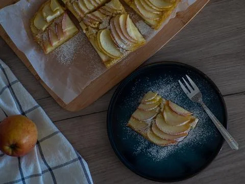 Apple vanilla squares Stock Photos