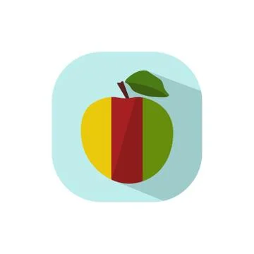 Apple vector flat design Stock Illustration