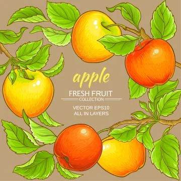 Apple vector frame Stock-Illustration
