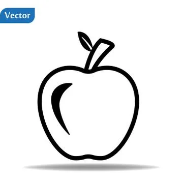 Apple vector icon. Apple fruit illustration icon. Web design vector logo. App Stock Illustration