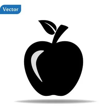Apple vector icon. Apple fruit illustration icon. Web design vector logo. App Stock Illustration