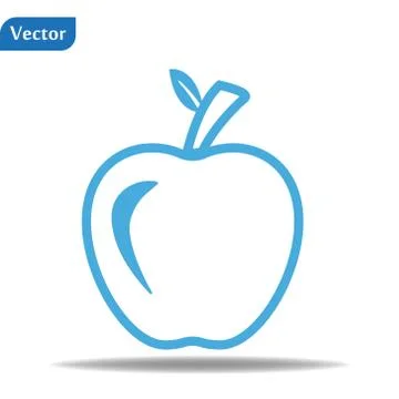 Apple vector icon. Apple fruit illustration icon. Web design vector logo. App Stock Illustration