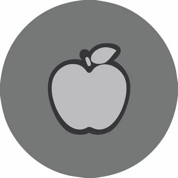 Apple vector icon. Grey apple flat style icon. Apples fruit design. Stock-Illustration