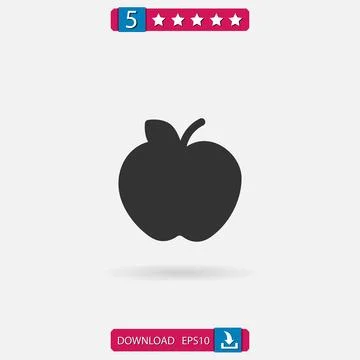 Apple vector icon Stock Illustration