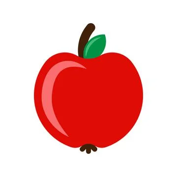 Apple vector icon isolated on white background Stock Illustration