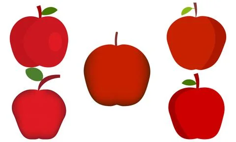 Apple Vector Illustration  Collection. Stock Illustration