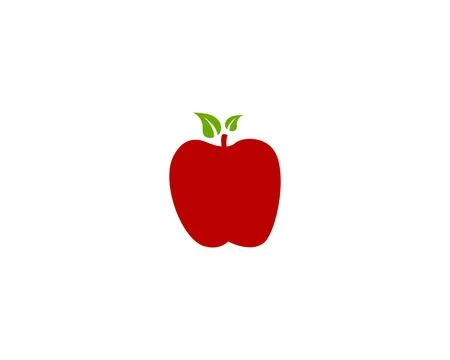 Apple vector illustration design icon logo template Stock Illustration