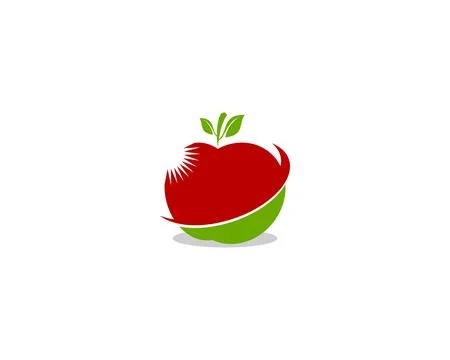 Apple vector illustration design icon logo template Stock Illustration