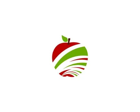 Apple vector illustration design icon logo template Stock Illustration