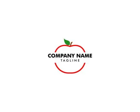 Apple vector illustration design icon logo template Stock Illustration