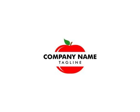 Apple vector illustration design icon logo template Stock Illustration