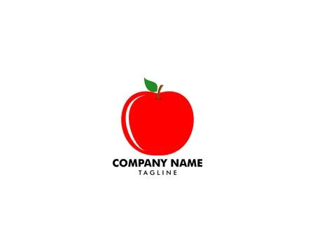 Apple vector illustration design icon logo template Stock Illustration