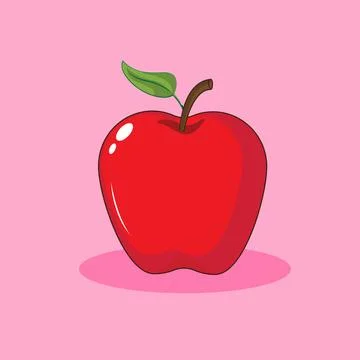Apple vector Illustration, fresh fruit Stock Illustration