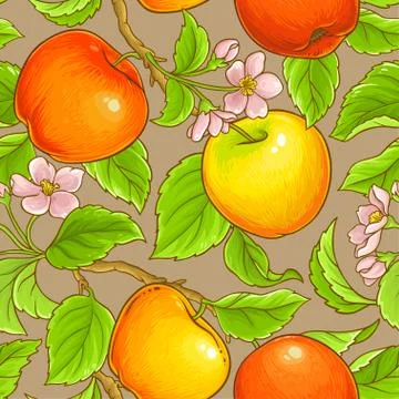 Apple vector pattern Stock Illustration