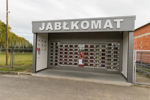 Apple vending machine by the road Foto stock