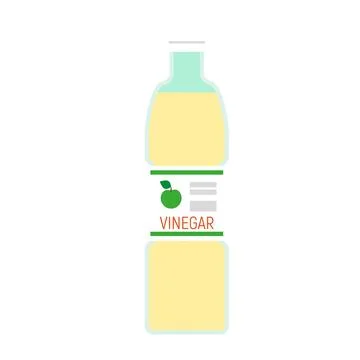 Apple vinegar bottle icon, flat style Illustrazione stock