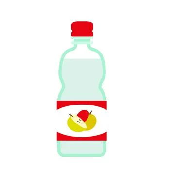 Apple vinegar mix icon, flat style Stock Illustration