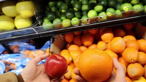 Apple Vs Orange Stock Footage 273406370