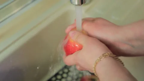 APPLE WASHING2 Stock Footage 155250879