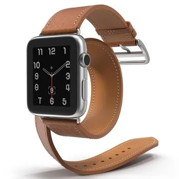 3D Model: Apple Watch Hermes 42 Double Tour Stainless Steel Case