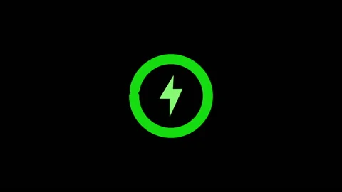 Apple watch icon of charging.. Motion graphics, black background. Stock Footage 237679884