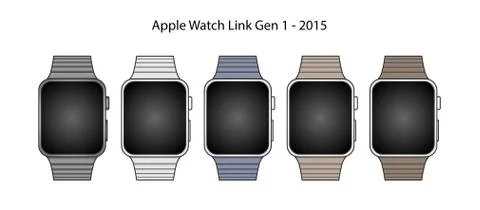 Apple Watch Link Gen1 Illustrazione stock