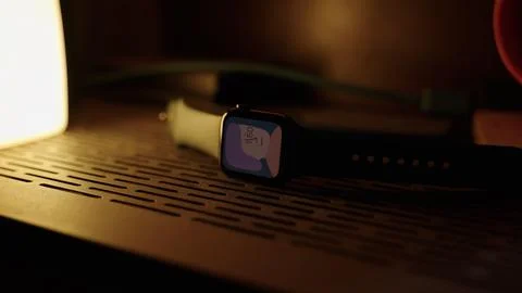 An apple Watch on top of a pc case Stock Photos