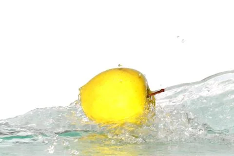 Apple in water Stock Photos