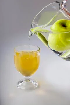 An apple in water Stock Photos
