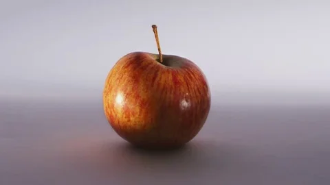 Apple on White Background Видео 69234367