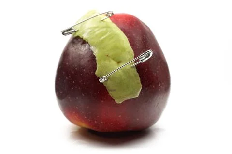 Apple on a white background, the fruit on a white background Stock Photos