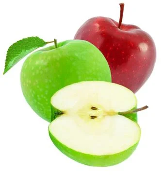 Apple on white background Stock Photos