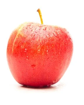 Apple On White Stockfoto's