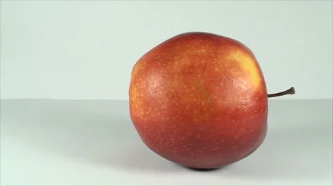 Apple On A White Surface, Fruit, Dessert, Delicious, Bio, Organic, Pan Video stock 40616446