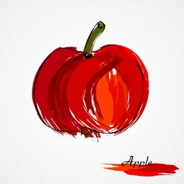 Apple whole Stock Illustration
