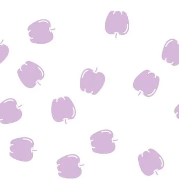 Apple whole one glyph vector seamless pattern Stock Illustration
