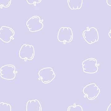 Apple whole one line vector seamless pattern Illustrazione stock